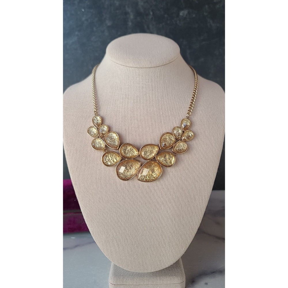 Gold Tone Adjustable Statement Necklace